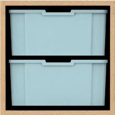 Option Bac plastique D: 2 x H 15 cm
